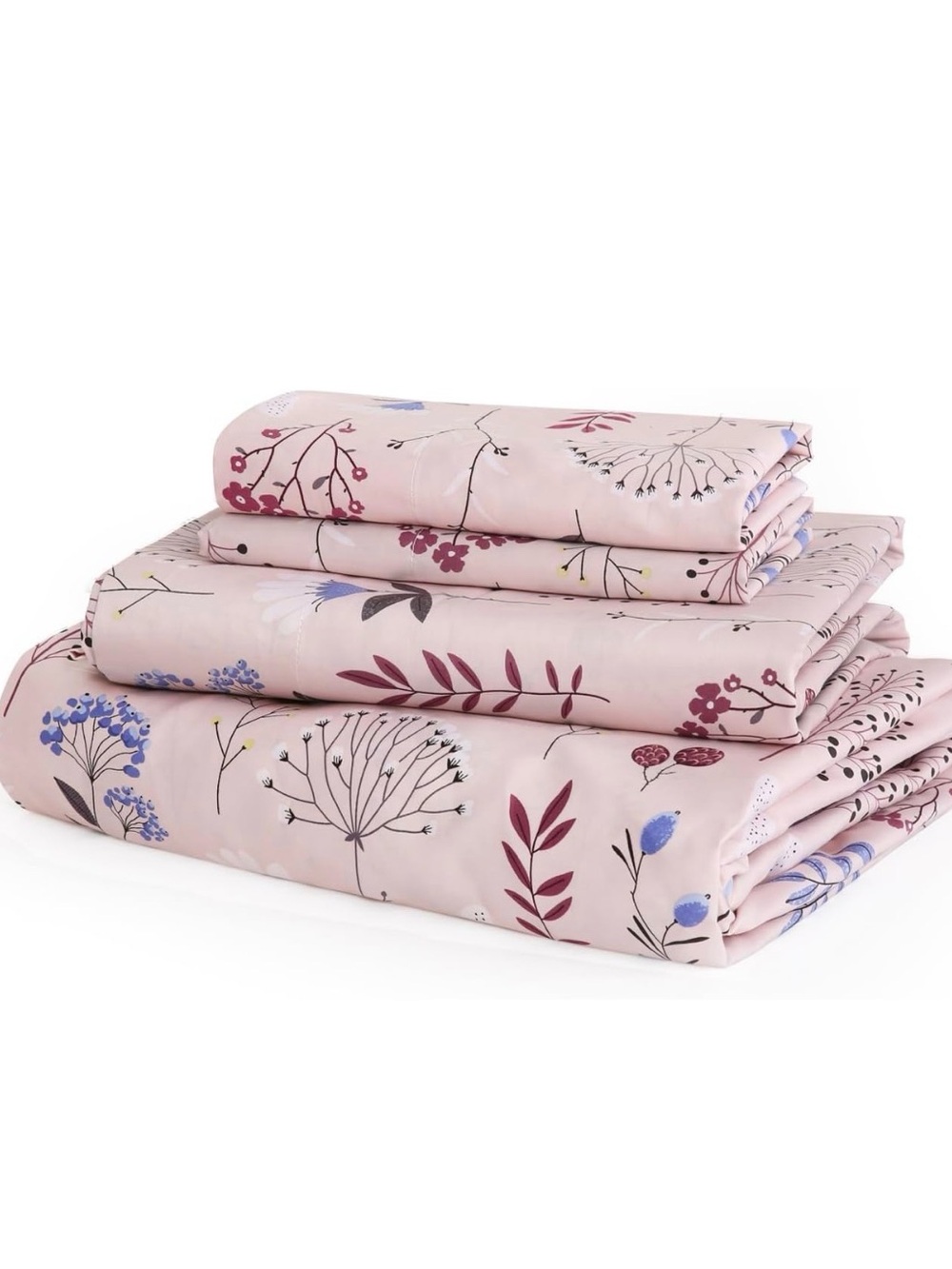 Amazon Pink 100% Cotton Bedding Sheet Set